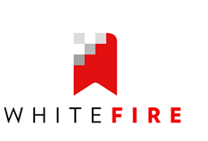 White fire logo